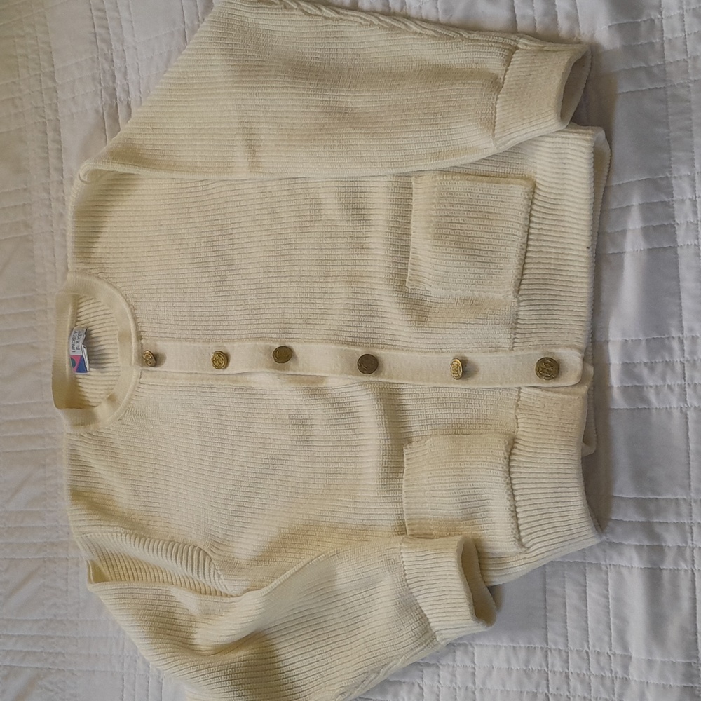 XL, Vintage Lindsey Blake, Ivory Cardigan